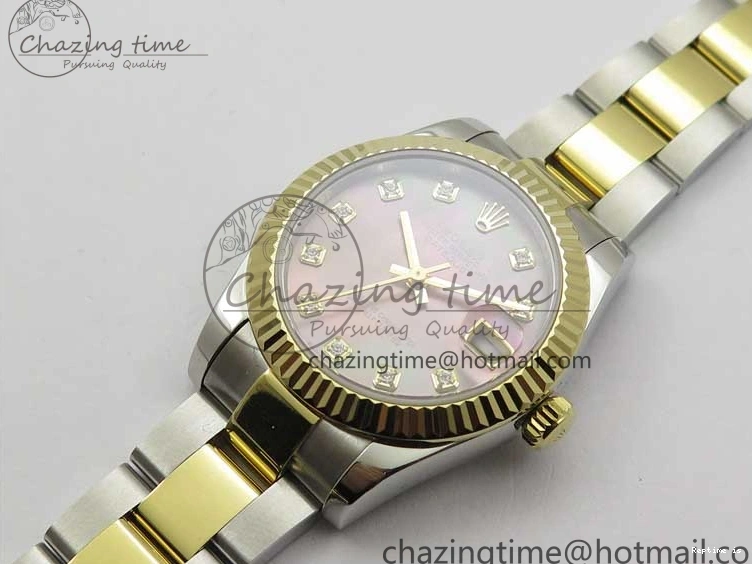 0106 FashionForward Datejust 31mm 278273 SS YG BP Maker Best Edition Gray MOP Diamonds Dial on SS YG Oyster Bracelet 2720